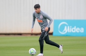 Ángelo Araos no primeiro treino do Corinthians depois da goleada para o Flamengo