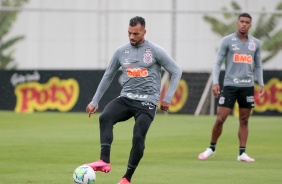 Michel Macedo no primeiro treino do Corinthians depois da goleada para o Flamengo