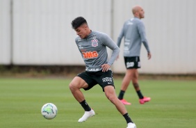 Roni no primeiro treino do Corinthians depois da goleada para o Flamengo