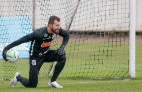 Walter no primeiro treino do Corinthians depois da goleada para o Flamengo