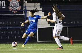 Lelê no jogo contra o Santos, pelo Paulistão Feminino