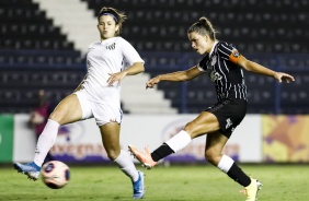Tamires no jogo contra o Santos, pelo Paulistão Feminino