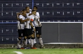 Elenco do Corinthians na vitória sobre o Goiás, pelo Campeonato Brasileiro Sub-20