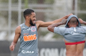 Everaldo na manhã deste sábado, no CT Dr. Joaquim Grava