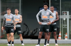Fagner, Gabriel, Gil e Marllon na manhã deste sábado, no CT Dr. Joaquim Grava