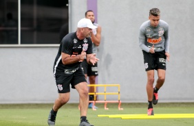 Flávio de Oliveira e Cantillo na manhã deste sábado, no CT Dr. Joaquim Grava