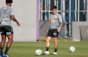 Gil e Fagner no treino desta sexta-feira no CT Joaquim Grava