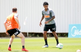 Gil no treino desta manhã no CT Joaquim Grava
