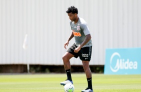 Gil no treino desta manhã no CT Joaquim Grava