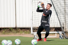 Guilherme no treino desta sexta-feira no CT Joaquim Grava