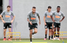 Luan e companhia na manhã deste sábado, no CT Dr. Joaquim Grava