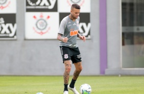 Luan no treino desta manhã no CT Joaquim Grava