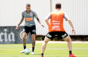 Luan no treino desta manhã no CT Joaquim Grava