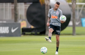 Luan no treino desta manhã no CT Joaquim Grava