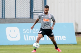 Michel Macedo no treino desta manhã no CT Joaquim Grava