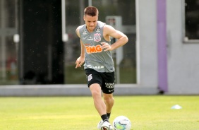 Ramiro no treino desta manhã no CT Joaquim Grava