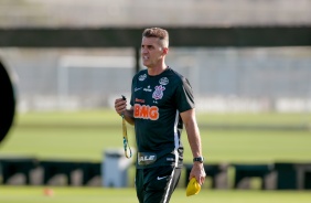 Treinador Vagner Mancini no treino desta sexta-feira no CT Joaquim Grava