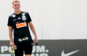 Vagner Mancini no treino desta manhã no CT Joaquim Grava