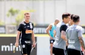 Vagner Mancini no treino desta manhã no CT Joaquim Grava
