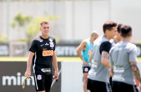 Vagner Mancini no treino desta manh no CT Joaquim Grava