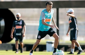 Victor Cantillo no treino desta sexta-feira no CT Joaquim Grava