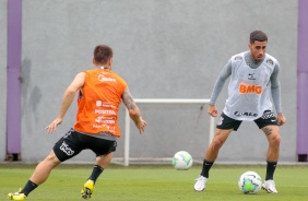 Gabriel na atividade da manhã desta quinta-feira no CT Dr. Joaquim Grava