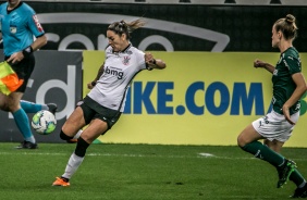 Crivelari no jogo contra o Palmeiras, pelo Campeonato Brasileiro Feminino, na Neo Qumica Arena