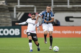 Fagner na partida diante o Grmio, pelo Campeonato Brasileiro, na Neo Qumica Arena