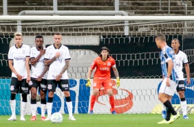 Jogadores em ao no jogo contra o Grmio pelo campeonato brasileiro