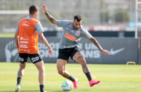 MIchel no primeiro treino do Corinthians aps empate contra o Grmio