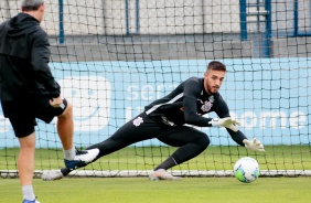 Guilherme no treino desta quinta-feira no CT Joaquim Grava