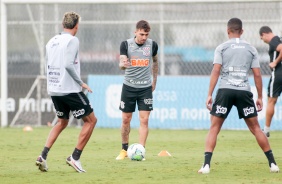 Gustavo no treino desta quinta-feira no CT Joaquim Grava