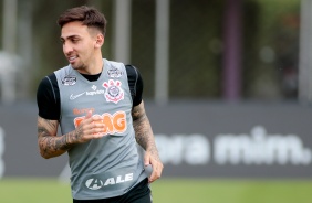 Gustavo Silva no treino desta quinta-feira no CT Joaquim Grava