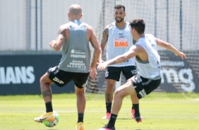 Michel Macedo durante treino deste sbado no CT Joaquim Grava