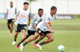 Cafu e Davó no último treino antes do jogo contra o São Paulo, pelo Brasileirão