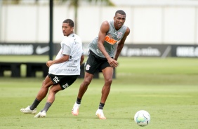 Davó e Marllon no último treino antes do jogo contra o São Paulo, pelo Brasileirão