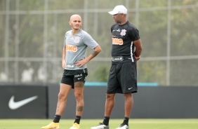 Fábio Santos no último treino antes do jogo contra o São Paulo, pelo Brasileirão