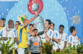 Fagner no último treino antes do jogo contra o São Paulo, pelo Brasileirão