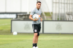 Gabriel no último treino antes do jogo contra o São Paulo, pelo Brasileirão