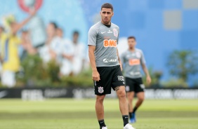 Gabriel no último treino antes do jogo contra o São Paulo, pelo Brasileirão