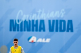 Gabriel Pereira no último treino antes do jogo contra o São Paulo, pelo Brasileirão