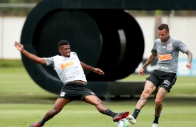 Jemerson e Luan no ltimo treino antes do jogo contra o So Paulo, pelo Brasileiro