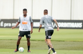 Jemerson no último treino antes do jogo contra o São Paulo, pelo Brasileirão