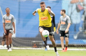 Luan no último treino antes do jogo contra o São Paulo, pelo Brasileirão