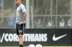 Volante Gabriel no último treino antes do jogo contra o São Paulo, pelo Brasileirão