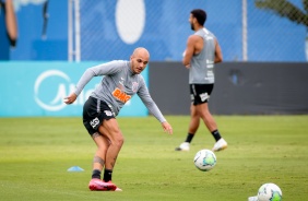 Fbio Santos durante treino desta quinta-feira no CT Joaquim Grava
