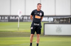 Mancini durante treino desta quinta-feira no CT Joaquim Grava