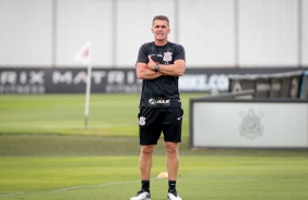 Vagner Mancini durante treino desta quinta-feira no CT Joaquim Grava