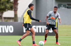 derson e Lo Natel durante treino desta quarta-feira no CT Joaquim Grava