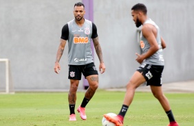 Michel Macedo durante treino desta quarta-feira no CT Joaquim Grava